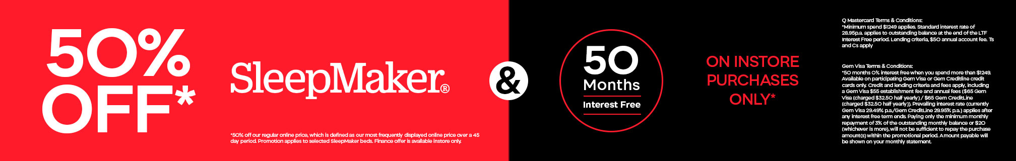 Beds 50% Off 50 Months Interest Free | 100% Home