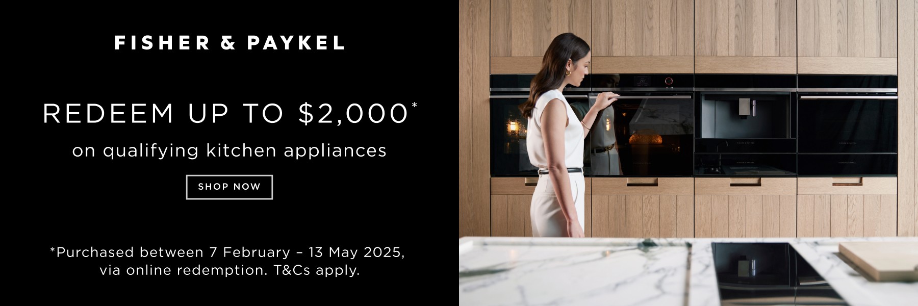 Fisher & Paykel Kitchen Cashback up to $2,000