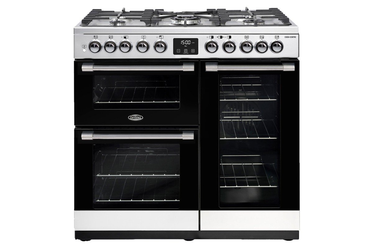 Belling CookCentre Deluxe 90cm Dual Fuel Range Cooker