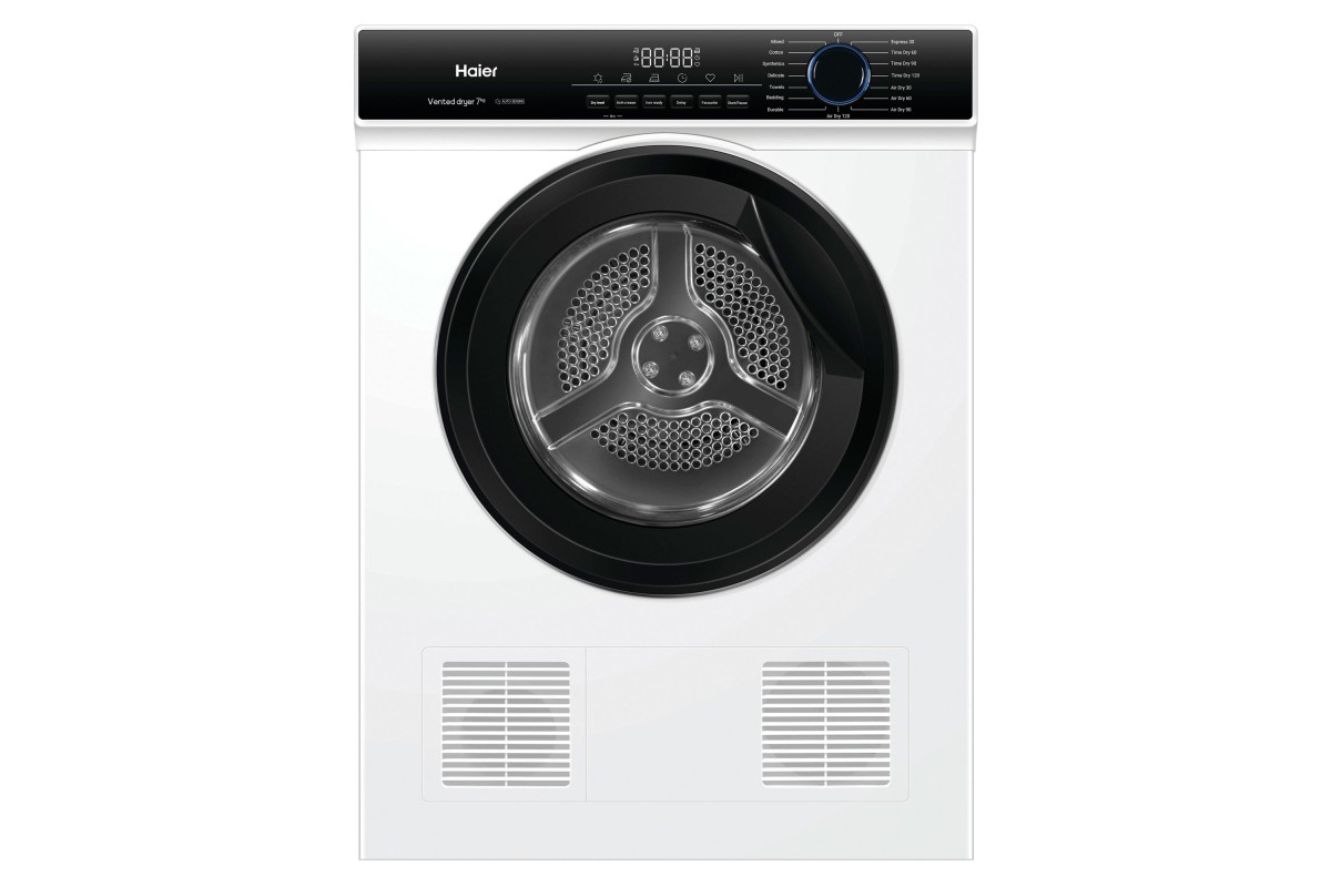 Haier 7kg Sensor Vented Dryer | Vented Dryers | 100% Home