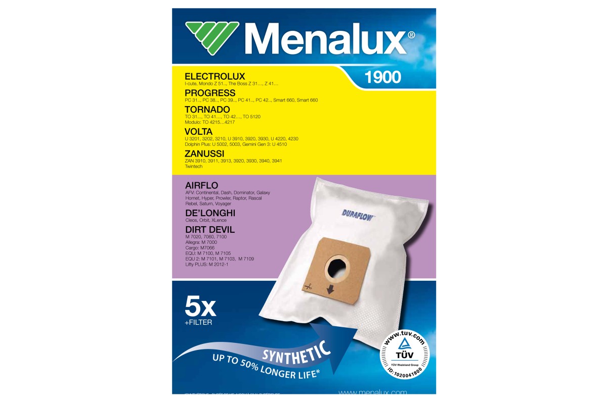 Menalux 1900 Vacuum Cleaner Bags | Vacuum Bags | 100% Home New Zealand