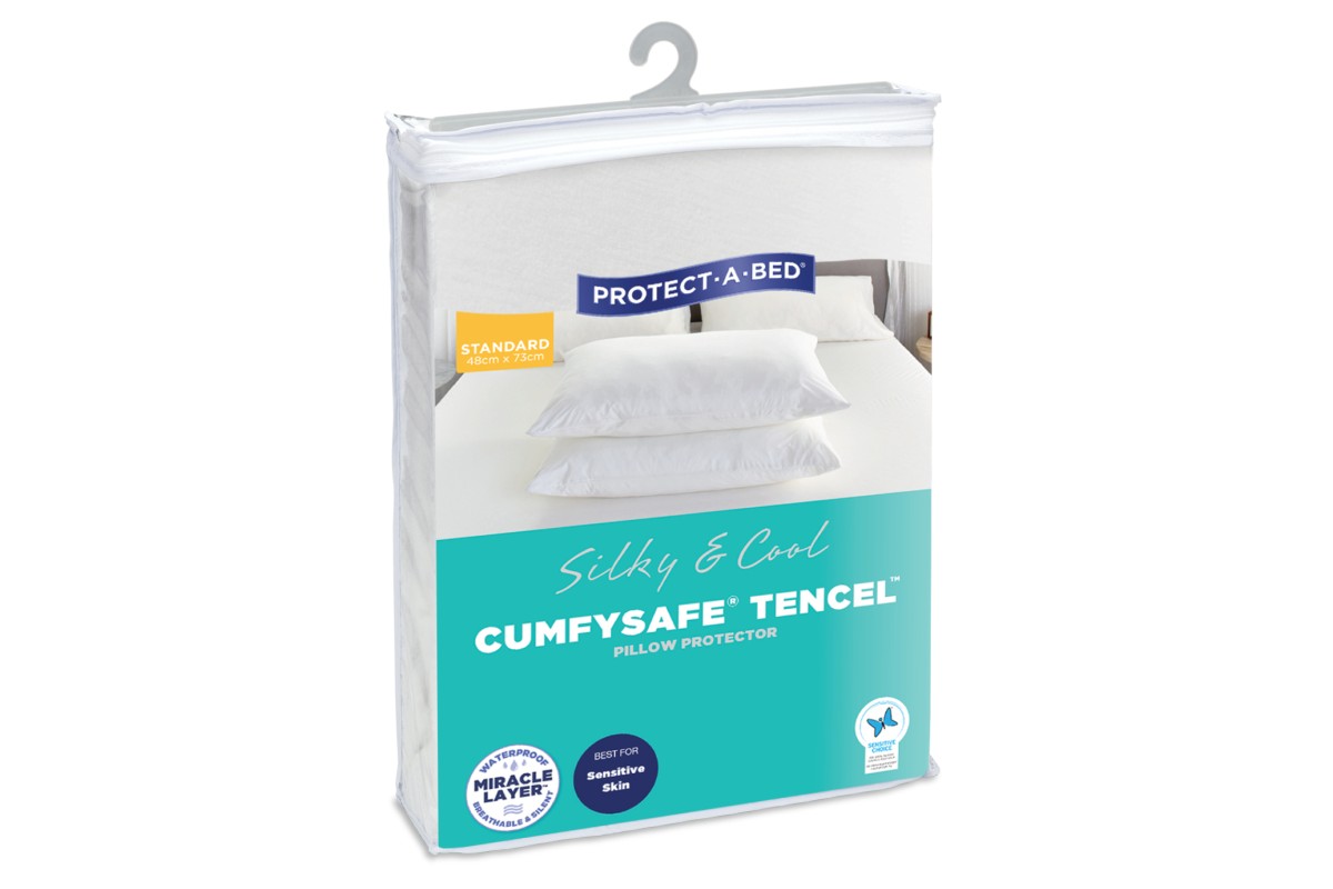 Protect A Bed Cumfysafe Tencel Waterproof Pillow Protector Standard Protectors Underlays 100 Home New Zealand