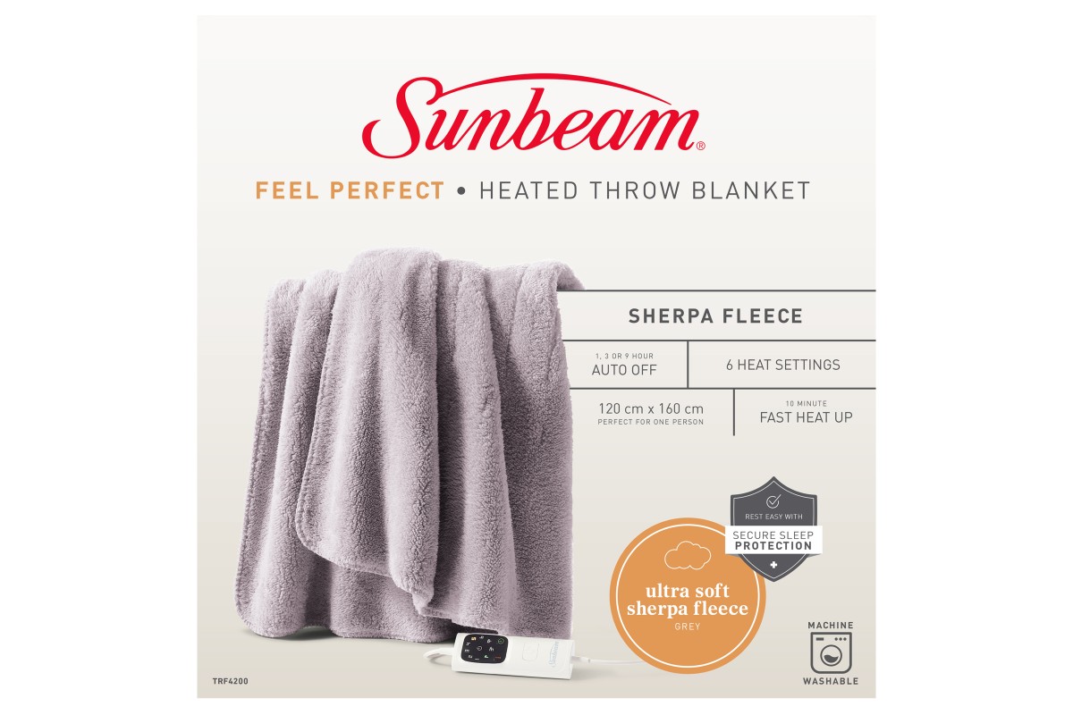 Sunbeam heated blanket sherpa cheap